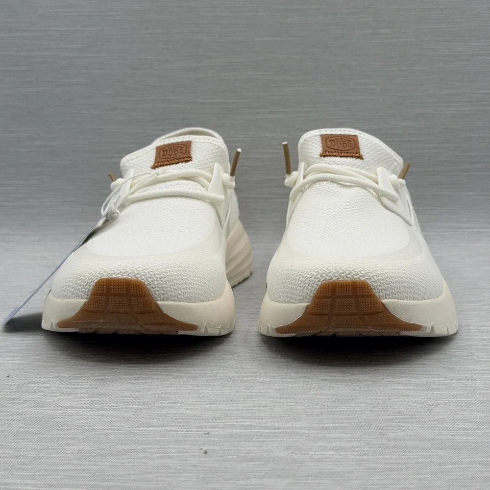 Hey Dude Sirocco Men's 7 Shoes White Gum Loafers Neutrals Vacation Sport Casual